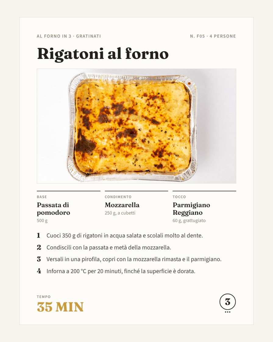 Una pasta al forno